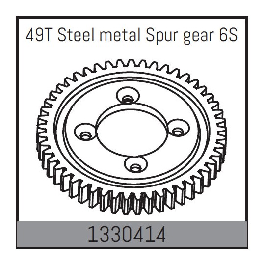 Absima couronne métal de différentiel central 49T - 1:8